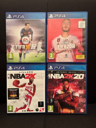 PS4 FIFA 16, FIFA 20, NBA 2K21, NBA 2K20
