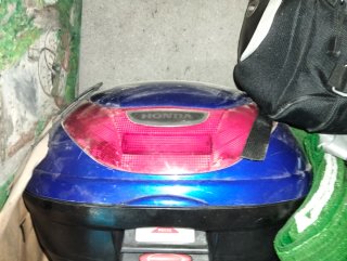 Baúl y Soporte Honda CBF 250 Negro/Azul