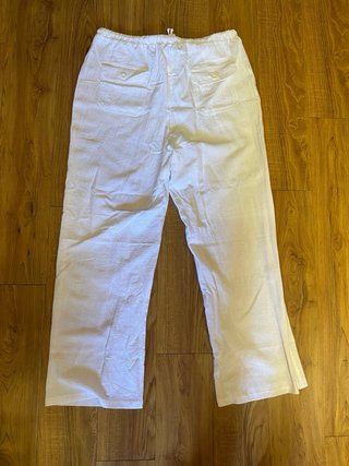 Pantalón lino blanco