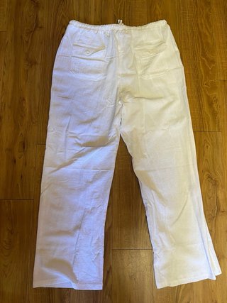 Pantalón lino blanco