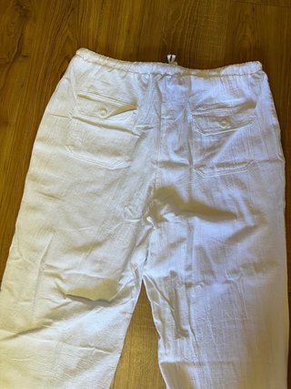 Pantalón lino blanco