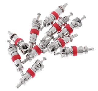 4 Válvulas Schrader Tubeless + 9 Obuses