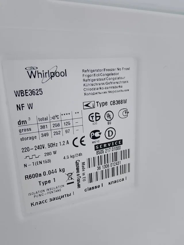 Nevera Whirlpool Blanca
