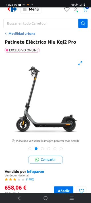 Patinete Eléctrico Niu KQi2 Pro