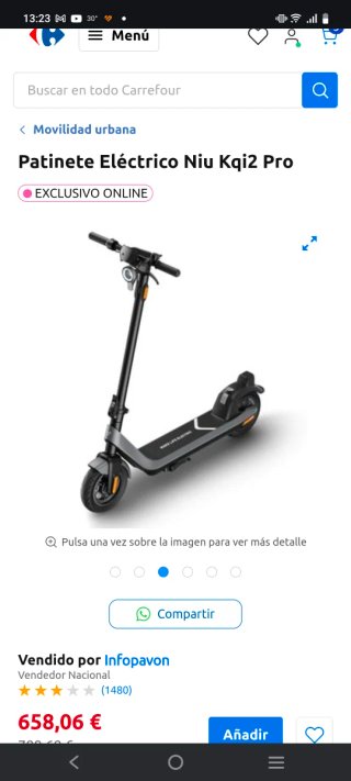 Patinete Eléctrico Niu KQi2 Pro