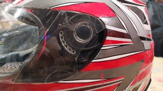 Casco Moto G-MAC S Negro Rojo