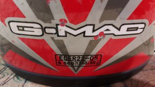 Casco Moto G-MAC S Negro Rojo