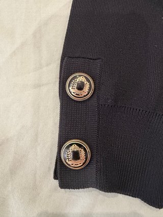 Jersey Massimo Dutti negro botones dorados