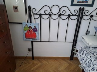 Cabecero de cama de forja negro Cama de 90 cm