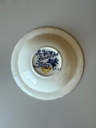 Plato de porcelana Myott vintage azul