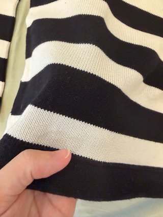 Jersey Massimo Dutti Rayas Blanco y Negro