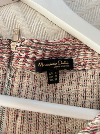 Vestido Massimo Dutti Beige y Rosa