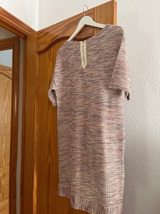 Vestido Massimo Dutti Beige y Rosa