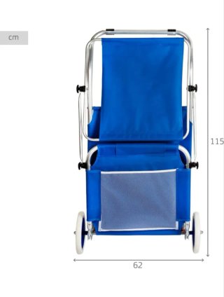 Tumbona AKTIVE Plegable con Ruedas