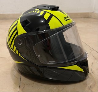 Casco Moto Unik Talla M Negro/Amarillo