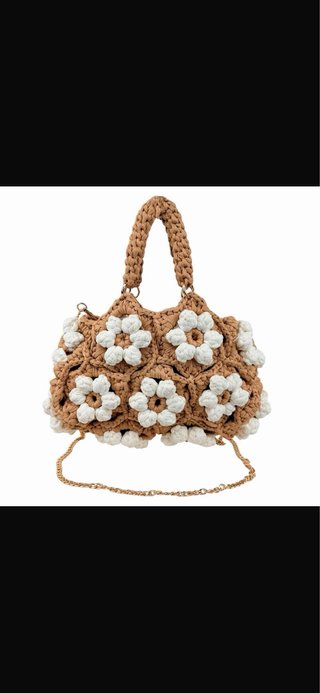 Bolso de verano tejido flores