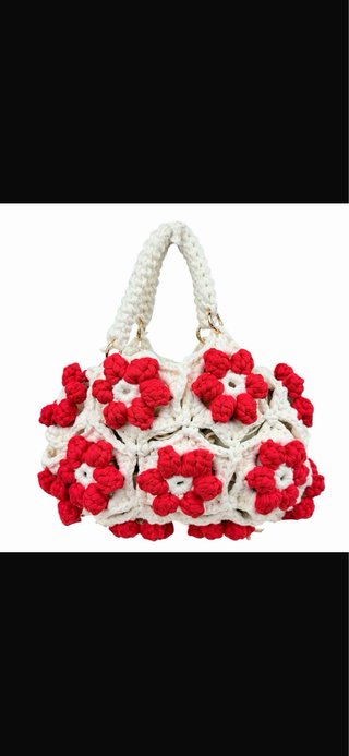 Bolso de verano tejido flores