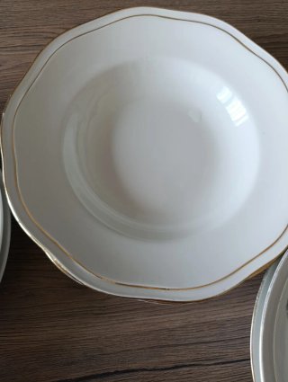Stock 10 piatti fondi porcellana decorati