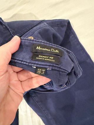 Pantalones Massimo Dutti Mujer Azul