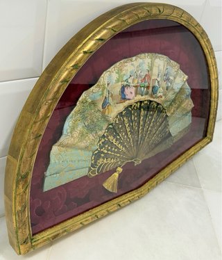ANTIGUO ABANICO ISABELINO ESPAÑA SIGLO XIX