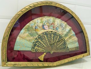 ANTIGUO ABANICO ISABELINO ESPAÑA SIGLO XIX