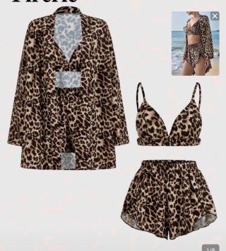 Conjunto y kimono estampado