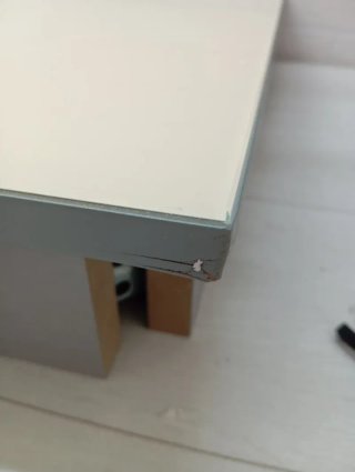 Mesa de comedor cristal y madera