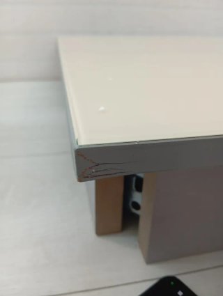 Mesa de comedor cristal y madera