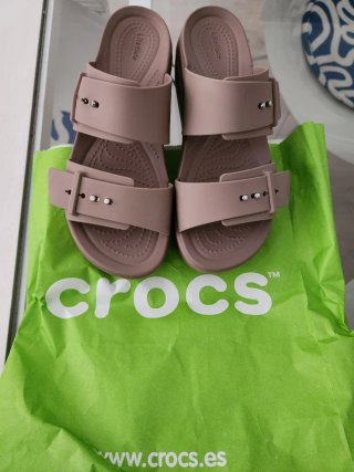 Sandalias Crocs Beige Mujer Talla 37