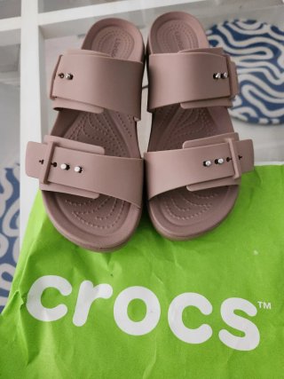 Sandalias Crocs Beige Mujer Talla 37