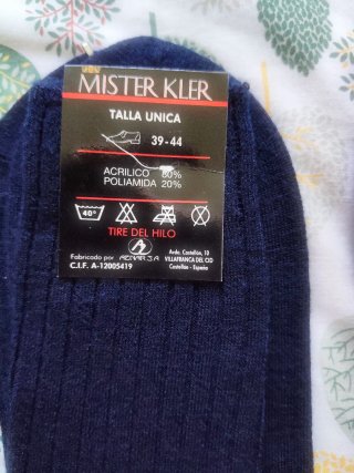 5 Pares Calcetines Mister Kler Azul Talla 39-44