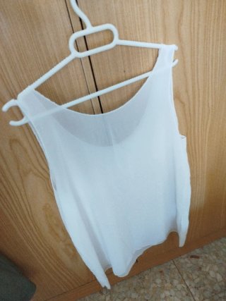 Blusa gasa blanca talla única