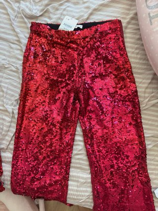 Conjunto Zara lentejuelas rosa S