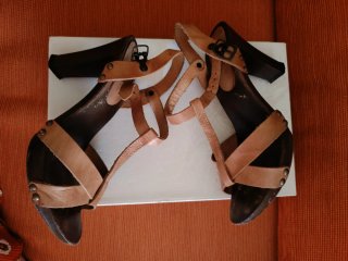 Sandalias piel El Corte Inglés T.38