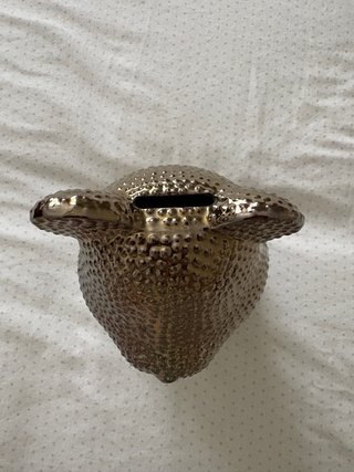 Hucha Osito Dorada Texturizada