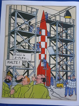CÓMIC. TINTÍN. ROCKET 1. COLOR. PÓSTER