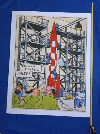 CÓMIC. TINTÍN. ROCKET 1. COLOR. PÓSTER