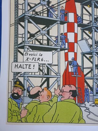 CÓMIC. TINTÍN. ROCKET 1. COLOR. PÓSTER