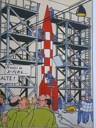 CÓMIC. TINTÍN. ROCKET 1. COLOR. PÓSTER