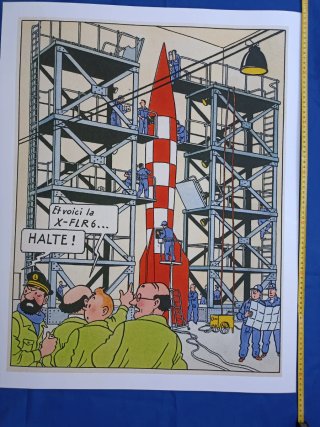 CÓMIC. TINTÍN. ROCKET 1. COLOR. PÓSTER