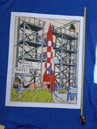 CÓMIC. TINTÍN. ROCKET 1. COLOR. PÓSTER