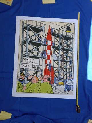 CÓMIC. TINTÍN. ROCKET 1. COLOR. PÓSTER