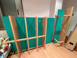Estantería Habitación Madera y Teal