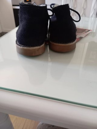 Botines piel azul marino hechos en España n° 38