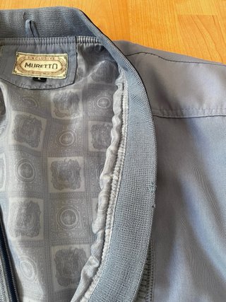 Cazadora Chal Cuello Vintage Azul Años 80