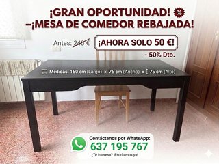 Mesa de comedor grande de madera