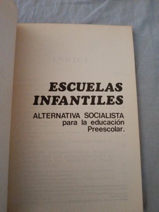 Libro escuelas infantiles alternativa socialista