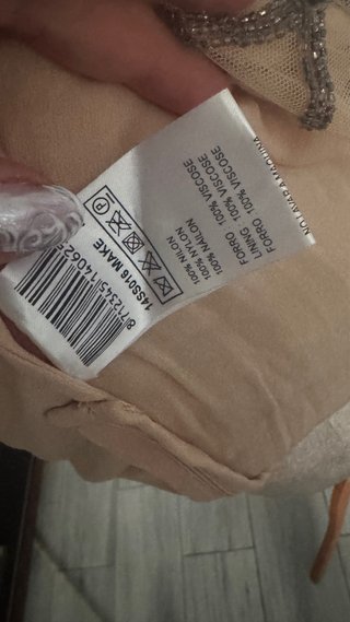 Vestido fiesta Bdba Beige Talla M