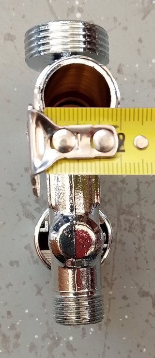 Llave escuadra doble  1/2-3/4-3/8 lavadora