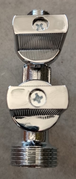 Llave escuadra doble  1/2-3/4-3/8 lavadora